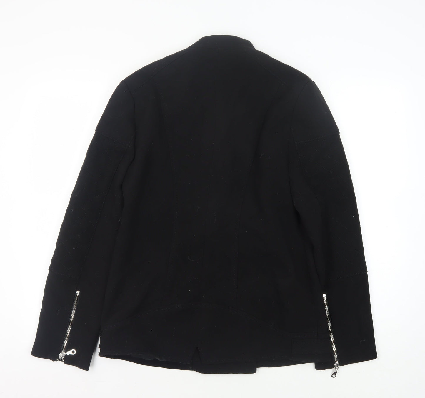 Womens UK Size 10 Marks and Spencer Black Motorcycle Jacket