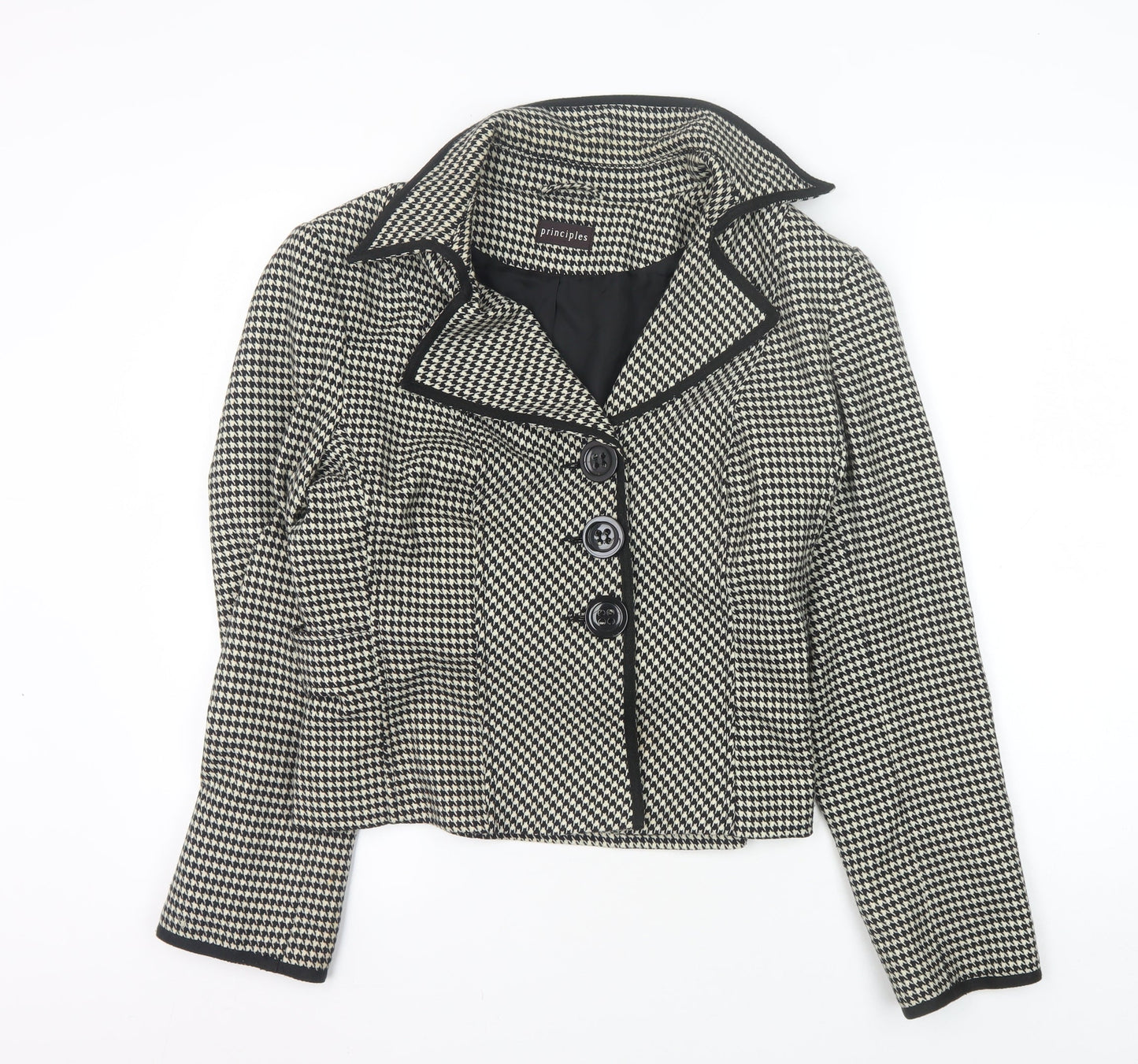 Principles Women's Black Houndstooth Blazer Jacket