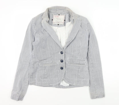 Next Women's Grey Pinstripe Blazer Size 12