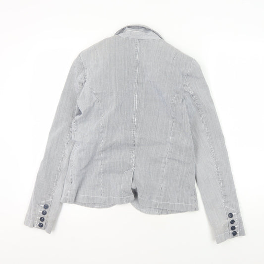 Next Women's Grey Pinstripe Blazer Size 12