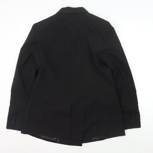 MNG Women's Black Double-Breasted Blazer L