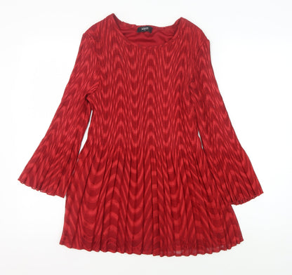 Klass Women's Red Long Sleeve Dress, Size 12