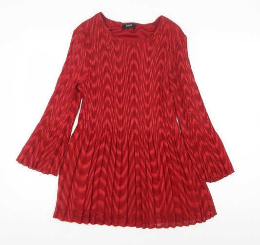 Klass Women's Red Long Sleeve Dress, Size 12