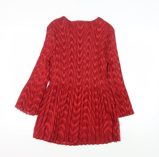 Klass Women's Red Long Sleeve Dress, Size 12