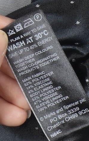 Marks and Spencer Grey Pinstripe Women's Blazer Size 16