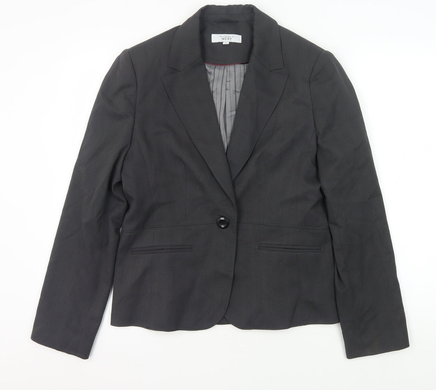 Next Women's Black Pinstripe Blazer Size 14