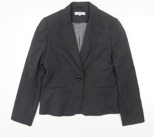 Next Women's Black Pinstripe Blazer Size 14