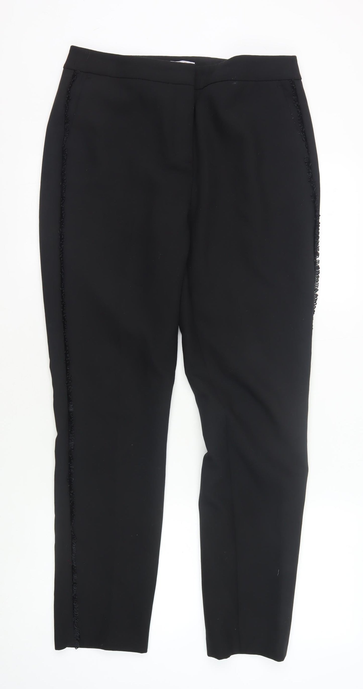 Womens UK Size 12 Marks and Spencer Regular Fit  Black Trousers
