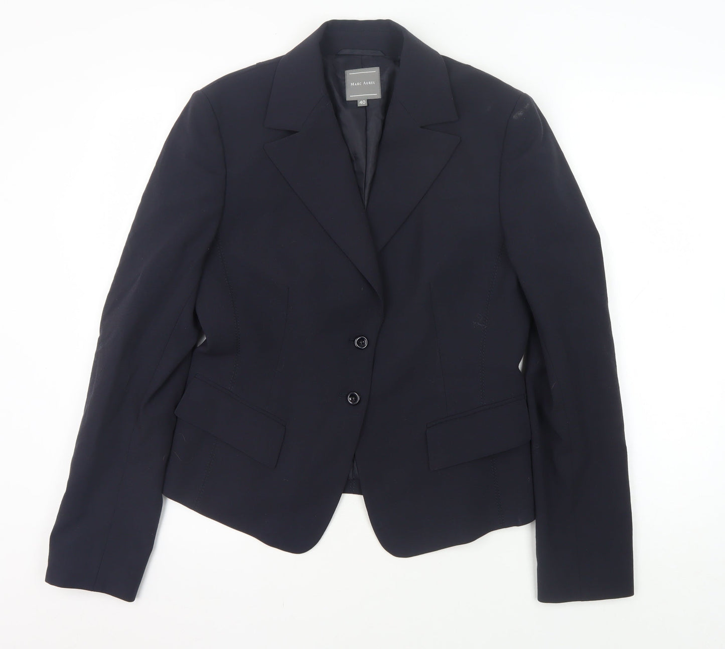 Marc Aurel Women's Black Wool Blazer Size 12