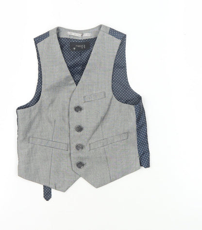 Next Boys Grey Waistcoat 3 Years Polka Dot Formal Wear