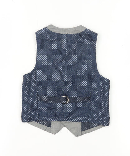 Next Boys Grey Waistcoat 3 Years Polka Dot Formal Wear