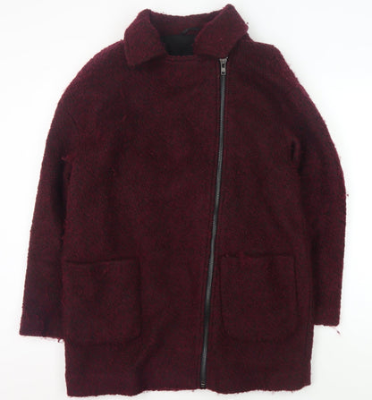 Forever 21 Women's Red Mid-Length Coat, Size L