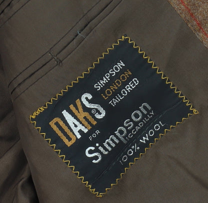 Mens UK Size 41 DAKS Regular Brown Suit Jacket