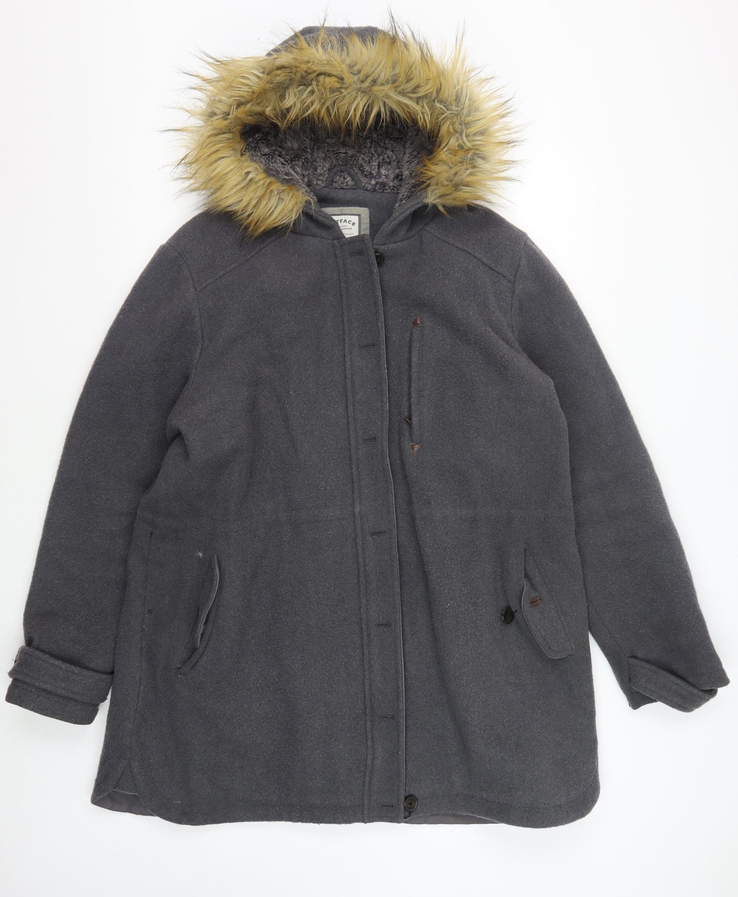 Womens UK Size L FatFace Grey Parka Coat