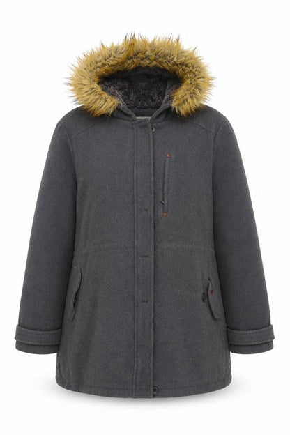 Womens UK Size L FatFace Grey Parka Coat