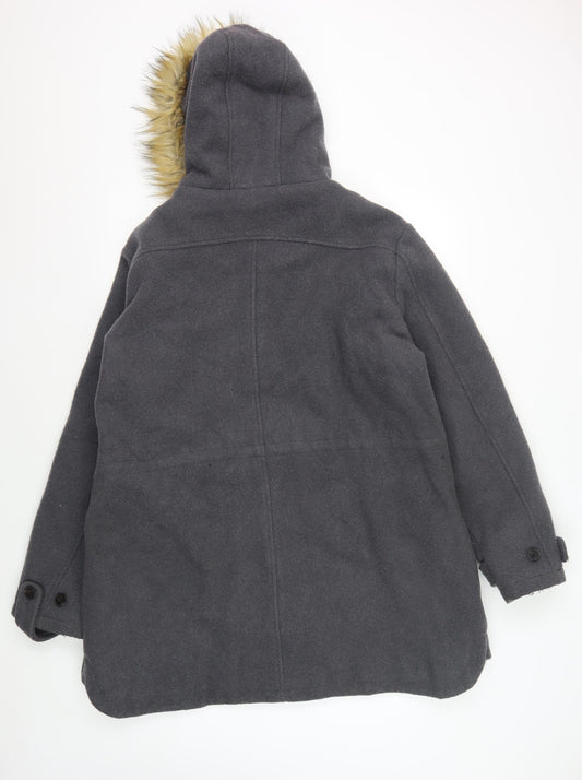 Womens UK Size L FatFace Grey Parka Coat