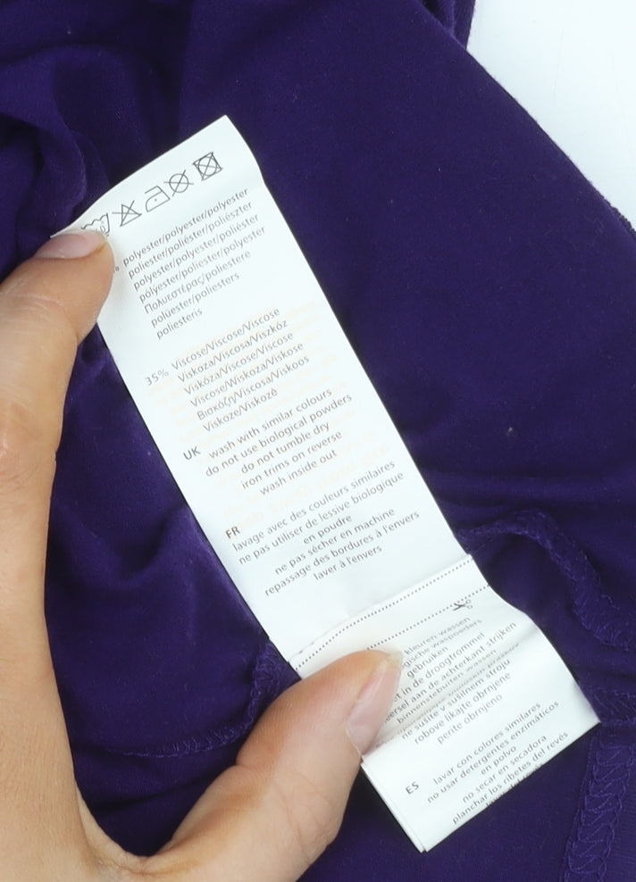 Lonsdale Women's Purple T-Shirt Size 18 Short Sleeve