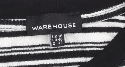 Warehouse Women's Striped Sleeveless Dress Size 18