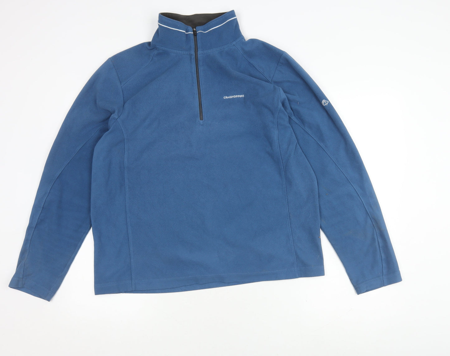 Mens UK Size M Craghoppers Blue 1/4 Zip Sweatshirt