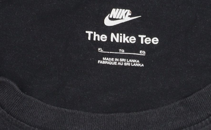 Nike Men's Black XL Crew Neck Logo T-Shirt