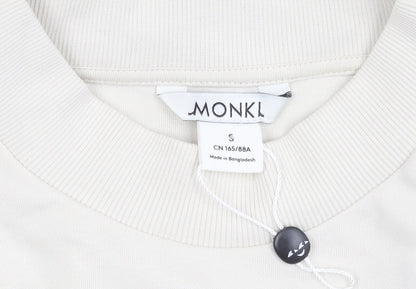 Monki Women's White T-Shirt Dress in Size S, Cotton