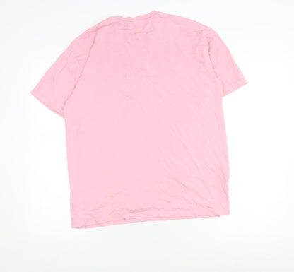 Unisex Adults UK Size 10 Slazenger Pink Basic T-Shirt