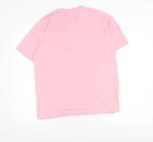 Unisex Adults UK Size 10 Slazenger Pink Basic T-Shirt