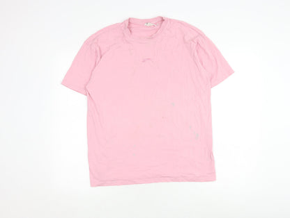 Unisex Adults UK Size 10 Slazenger Pink Basic T-Shirt