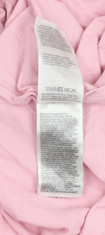 Unisex Adults UK Size 10 Slazenger Pink Basic T-Shirt