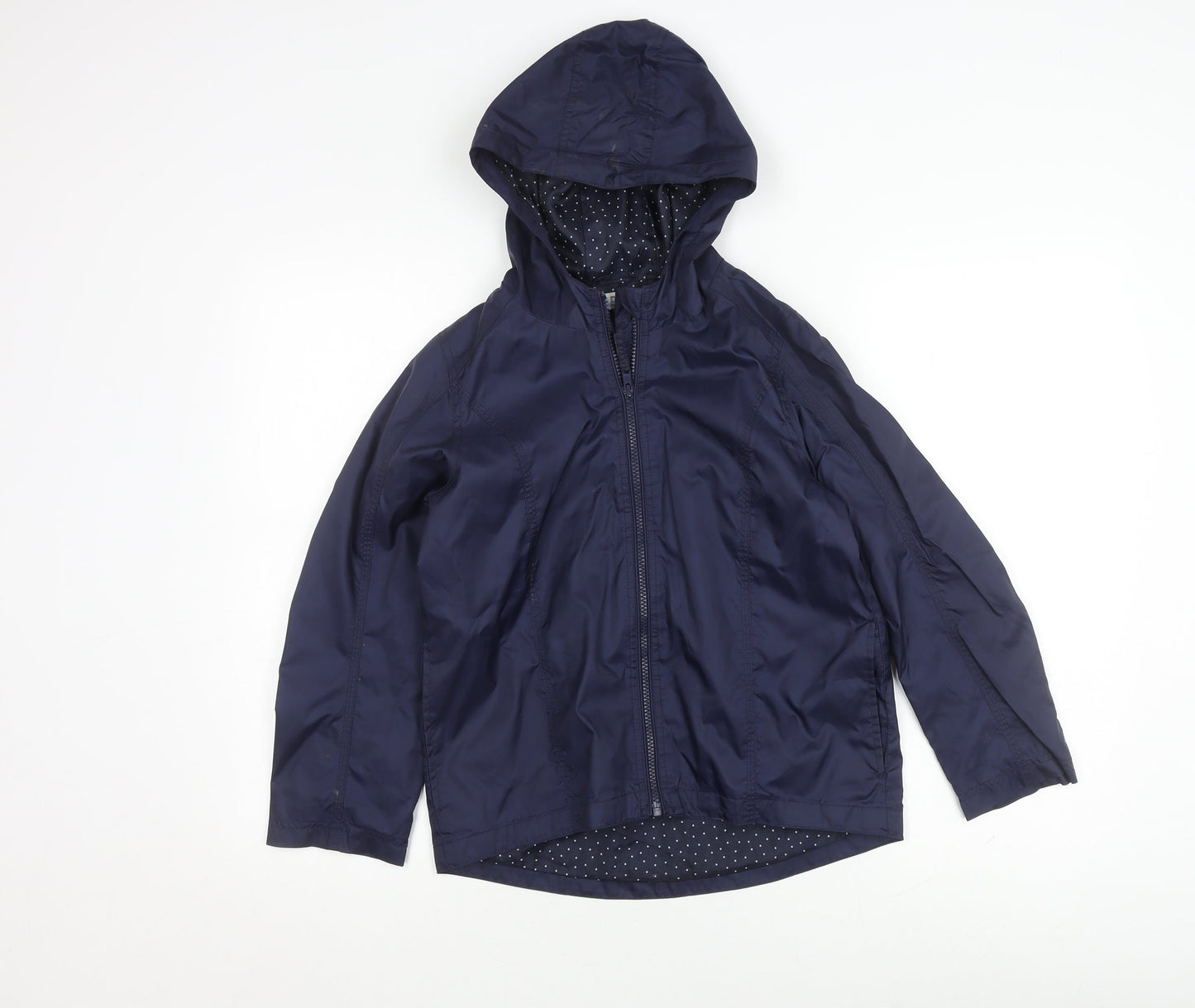 Indigo Collection Girls Blue Mid-Length Hooded Jacket 9-10 Years