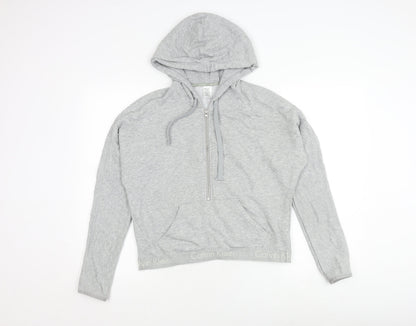 Womens UK Size L Calvin Klein Grey Full Zip Hoodie