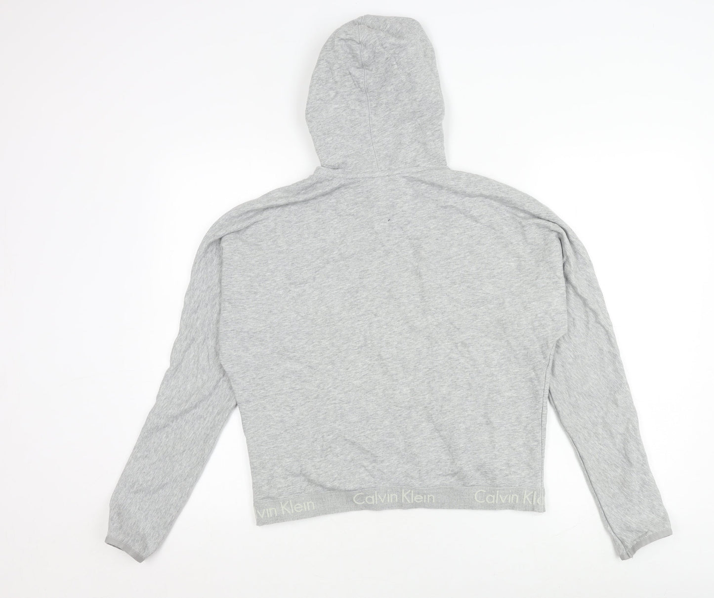 Womens UK Size L Calvin Klein Grey Full Zip Hoodie