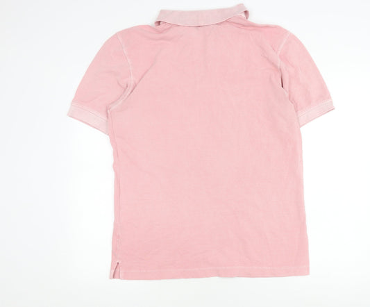 Navigare Men's Pink Polo Shirt L Collared Short Sleeve