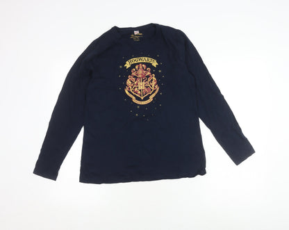 Unisex Adults UK Size S Harry Potter Blue  T-Shirt
