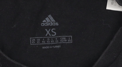Adidas Men's XS Black Cotton Logo T-Shirt