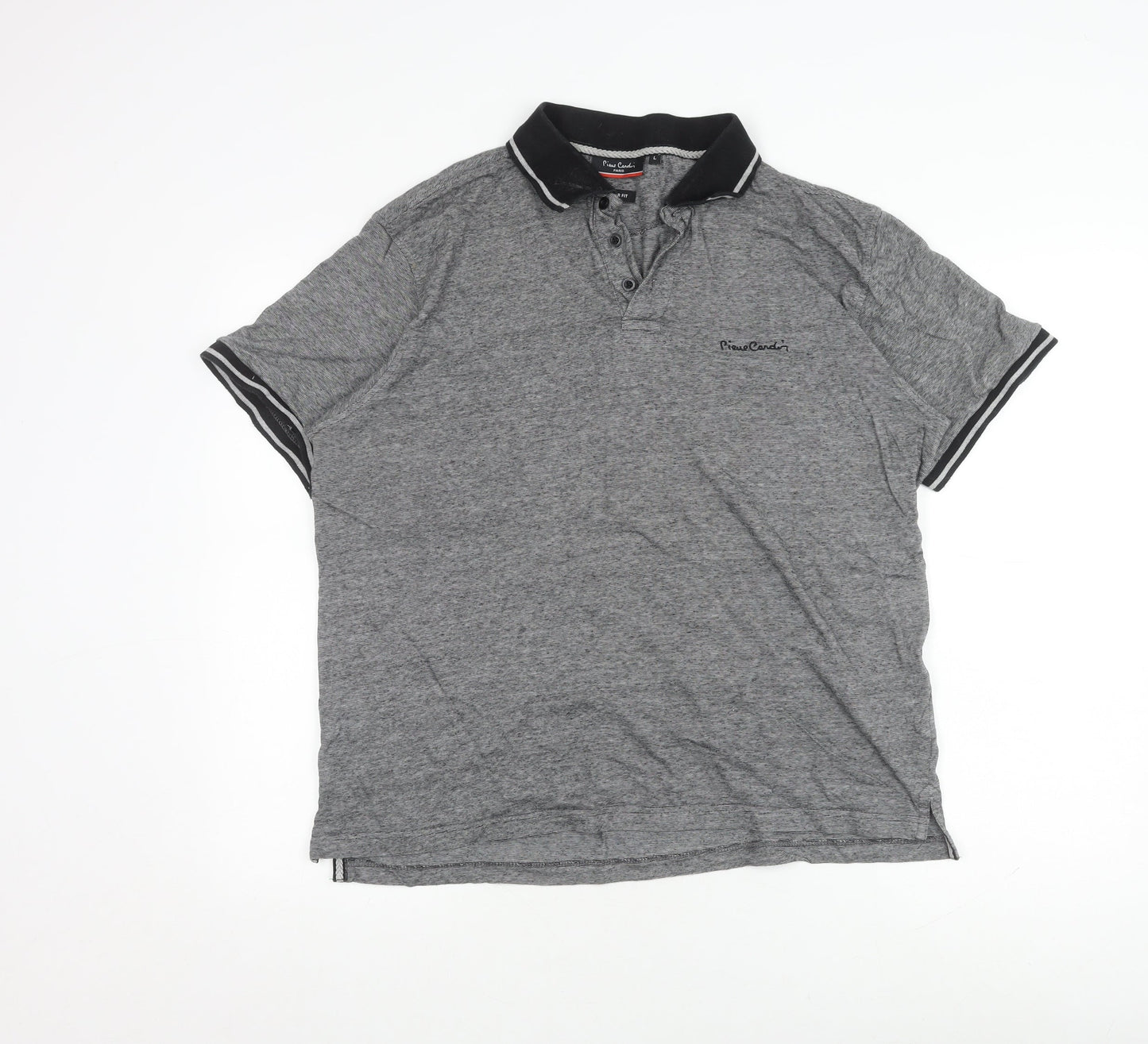 Pierre Cardin Men's Grey Regular Fit Polo Shirt L