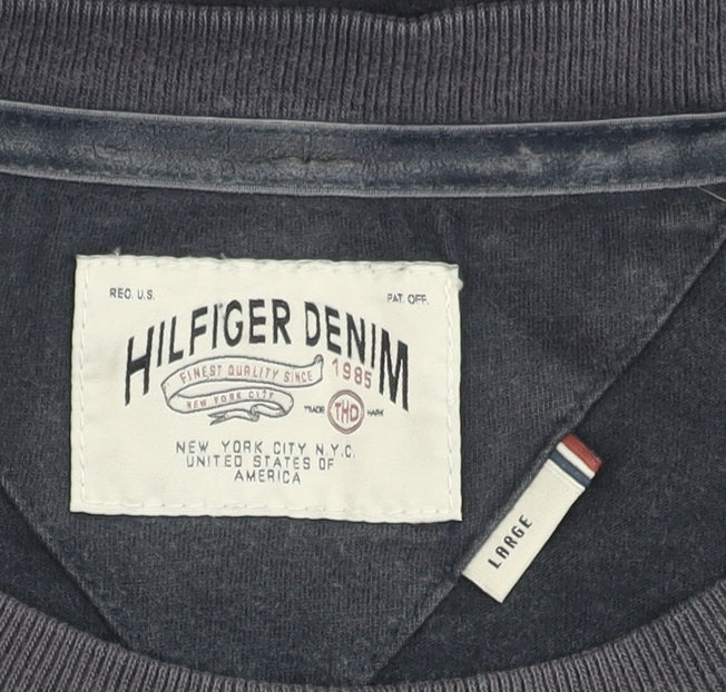 Tommy Hilfiger Men's Blue Graphic T-Shirt, Size L