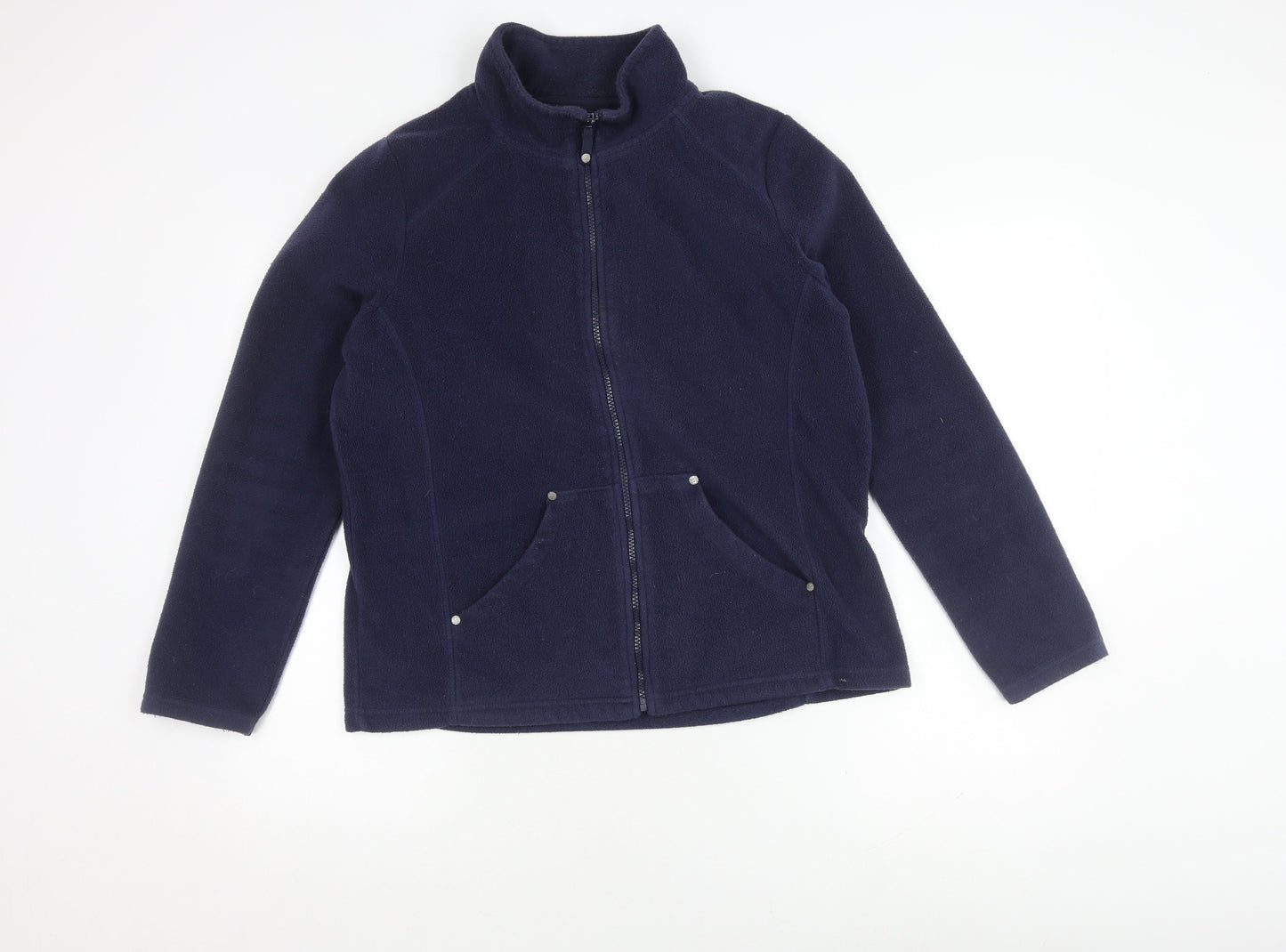 Spirit at M&Co Women's Blue Fleece Jacket Size 16