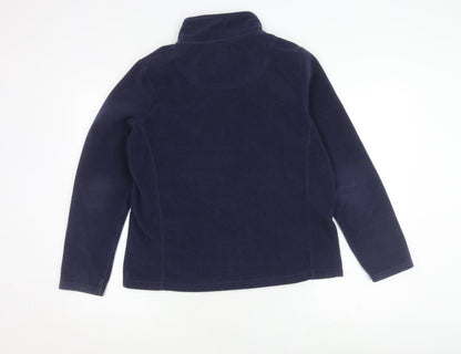 Spirit at M&Co Women's Blue Fleece Jacket Size 16