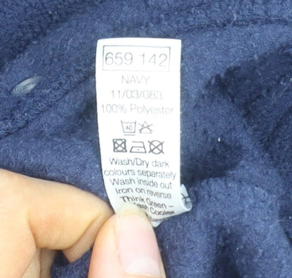 Spirit at M&Co Women's Blue Fleece Jacket Size 16