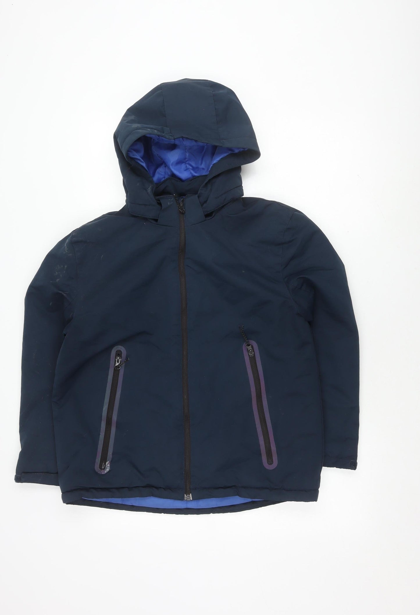 H&M Boys Blue Winter Puffer Jacket, Size 11-12 Years