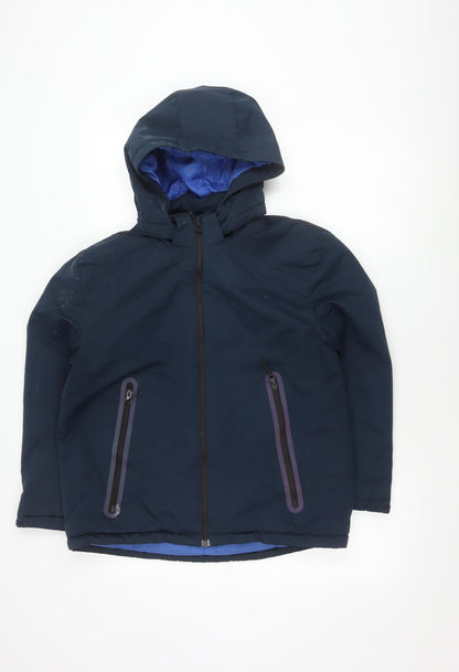 H&M Boys Blue Winter Puffer Jacket, Size 11-12 Years