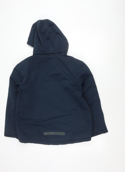 H&M Boys Blue Winter Puffer Jacket, Size 11-12 Years