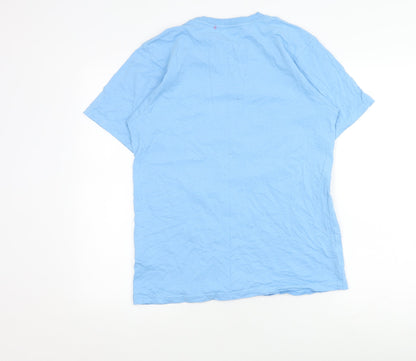 Mens UK Size S Hot Tuna Blue  T-Shirt