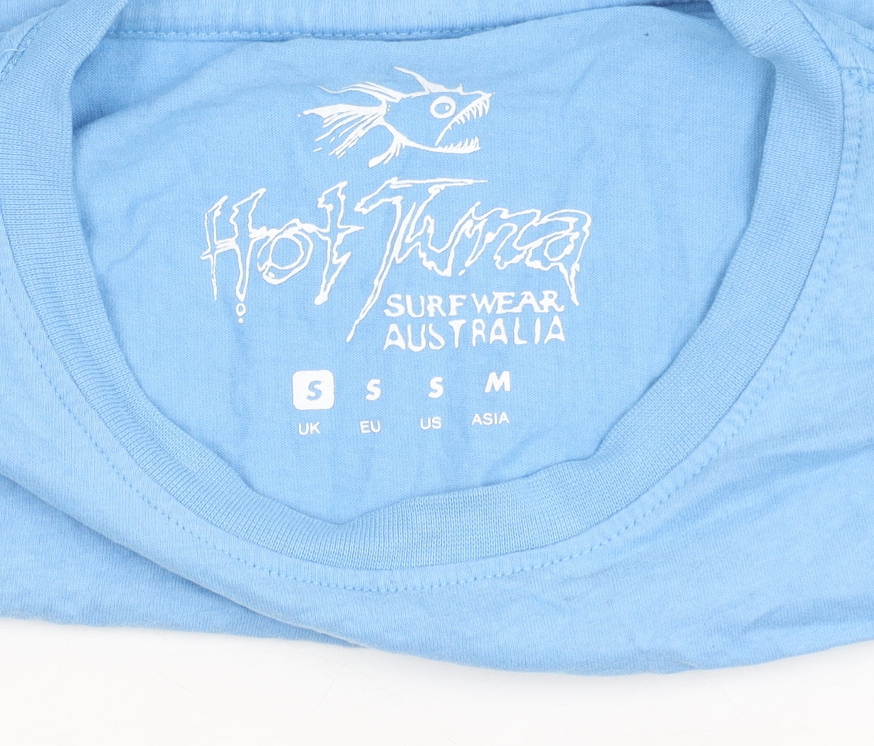 Mens UK Size S Hot Tuna Blue  T-Shirt