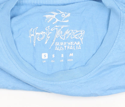 Mens UK Size S Hot Tuna Blue  T-Shirt