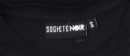 Societe Noir Men's Black Cotton Graphic Tee S