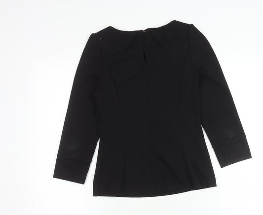 Oasis Women's Black 3/4 Sleeve Top Size 8
