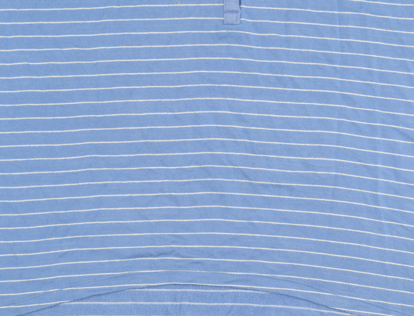 Lands' End Women's Blue Striped 3/4 Sleeve T-Shirt L