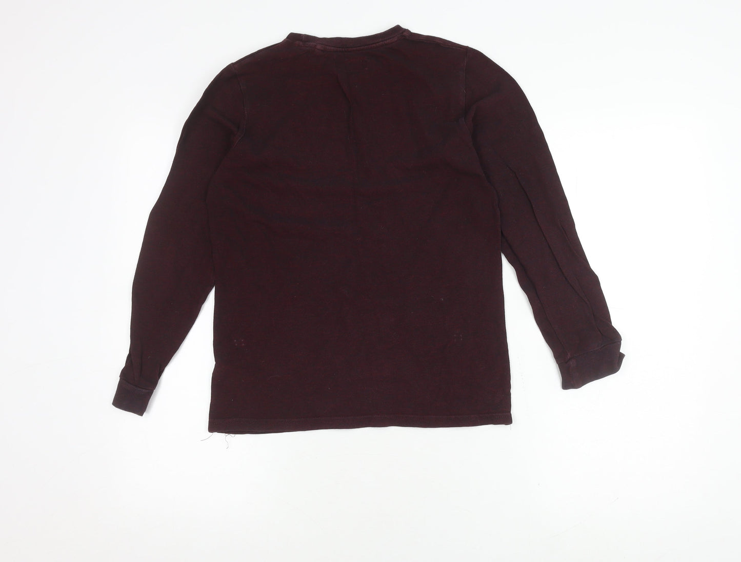 Next Boys Red Long Sleeve Cotton Pullover Top Size 12